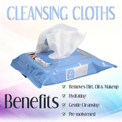 Global Beauty Care Retinol Cleansing Wipes remove makeup including waterproof mascara without residue.
