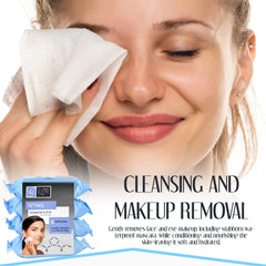 Global Beauty Care Retinol Cleansing Wipes eye-area soothing action for refreshed skin.