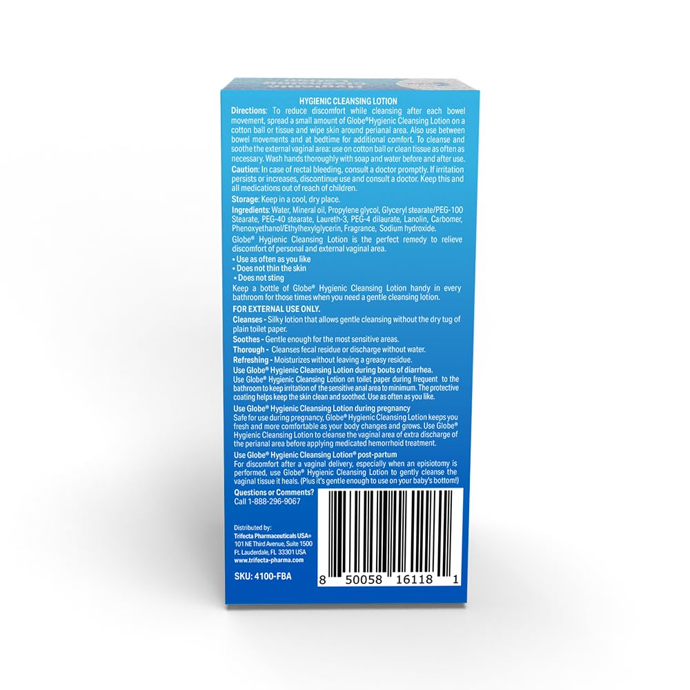 Globe Hygienic Cleansing Lotion bathroom counter display for everyday care