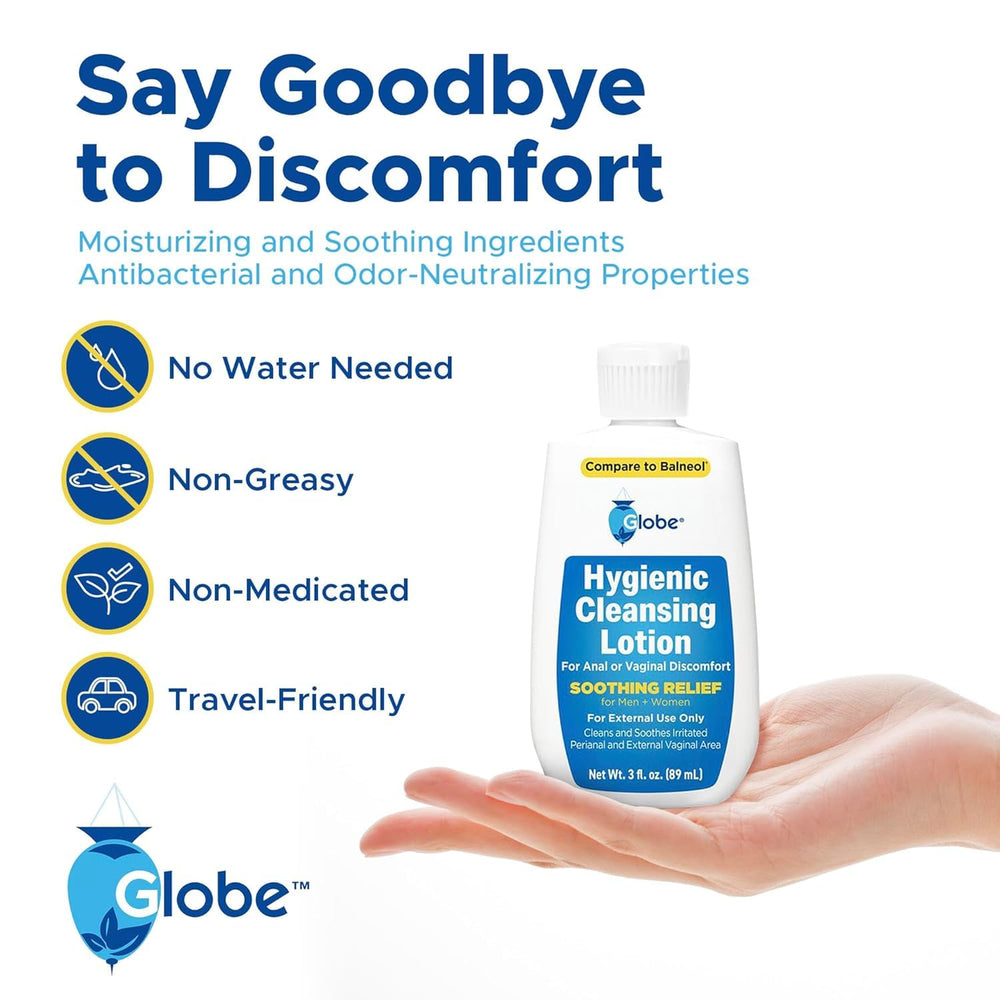 Globe Hygienic Cleansing Lotion three-ounce bottle offers compact travel-friendly cleansing
