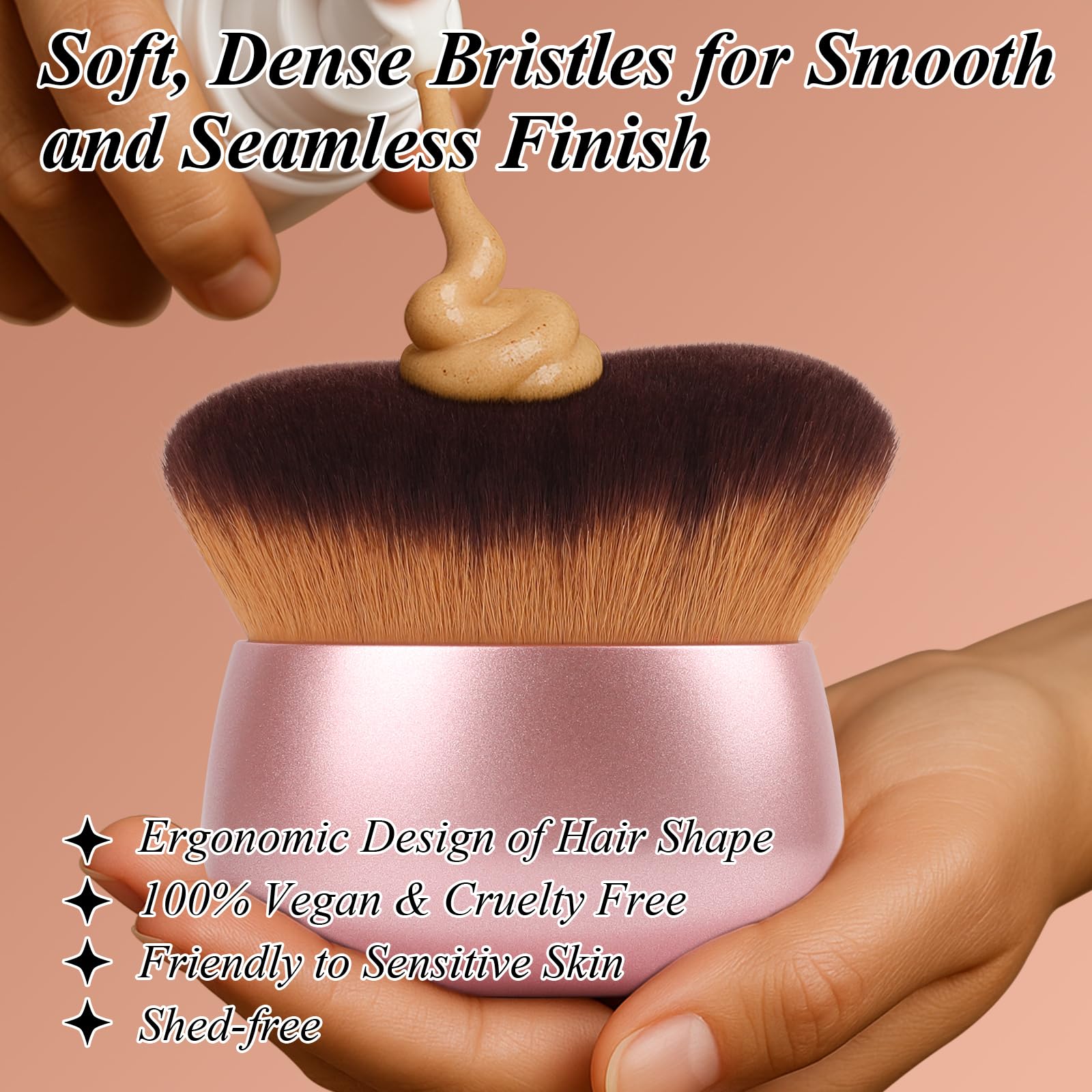 GloreBrochas wet and dry application capability for tanning mousse and bronzer