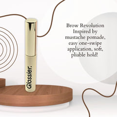 Glossier Boy Brow olive-oil nourishment close-up hints nourishing hydration for brows