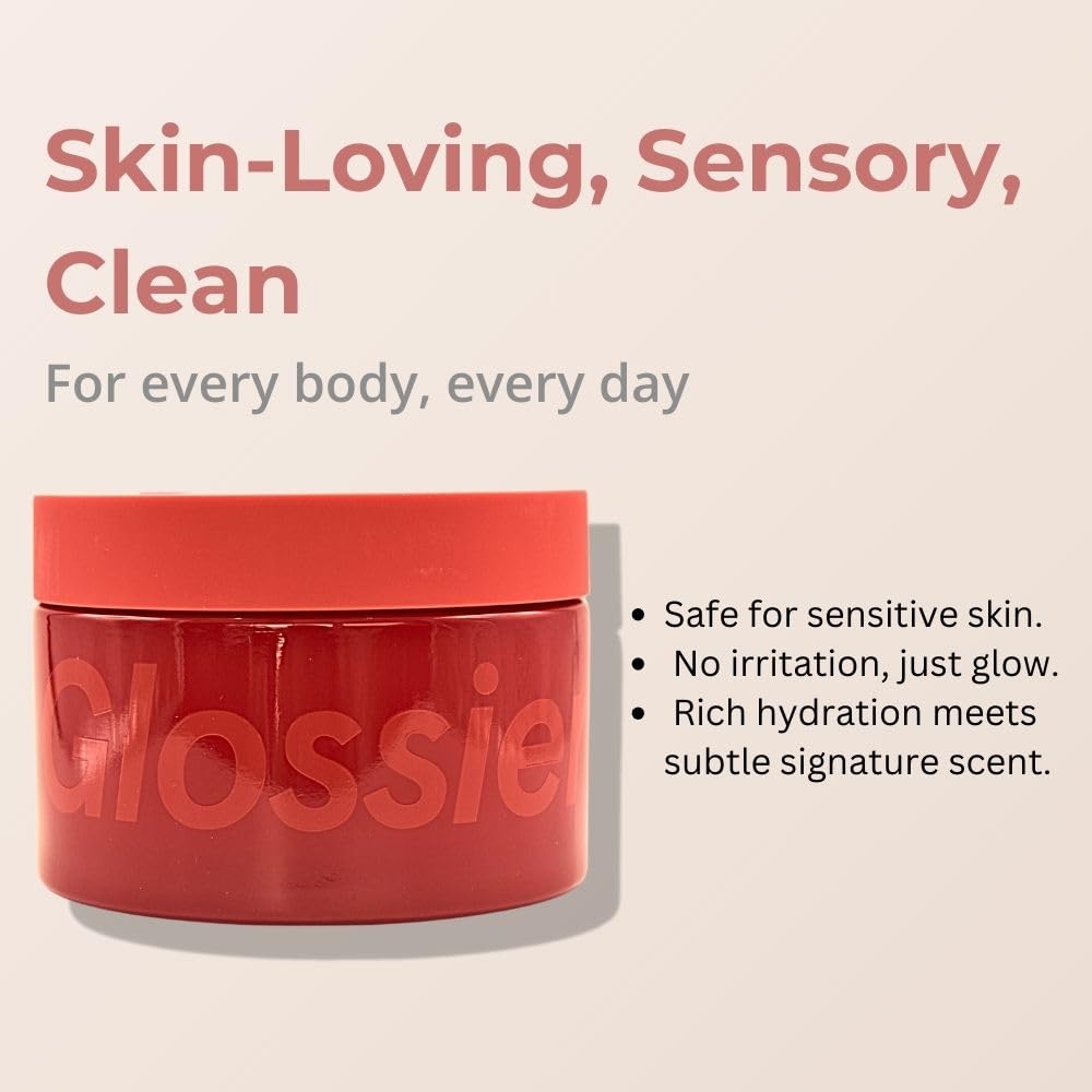 Glossier Creme de You 7.2oz packaging on shelf shows compact, travel-friendly size.