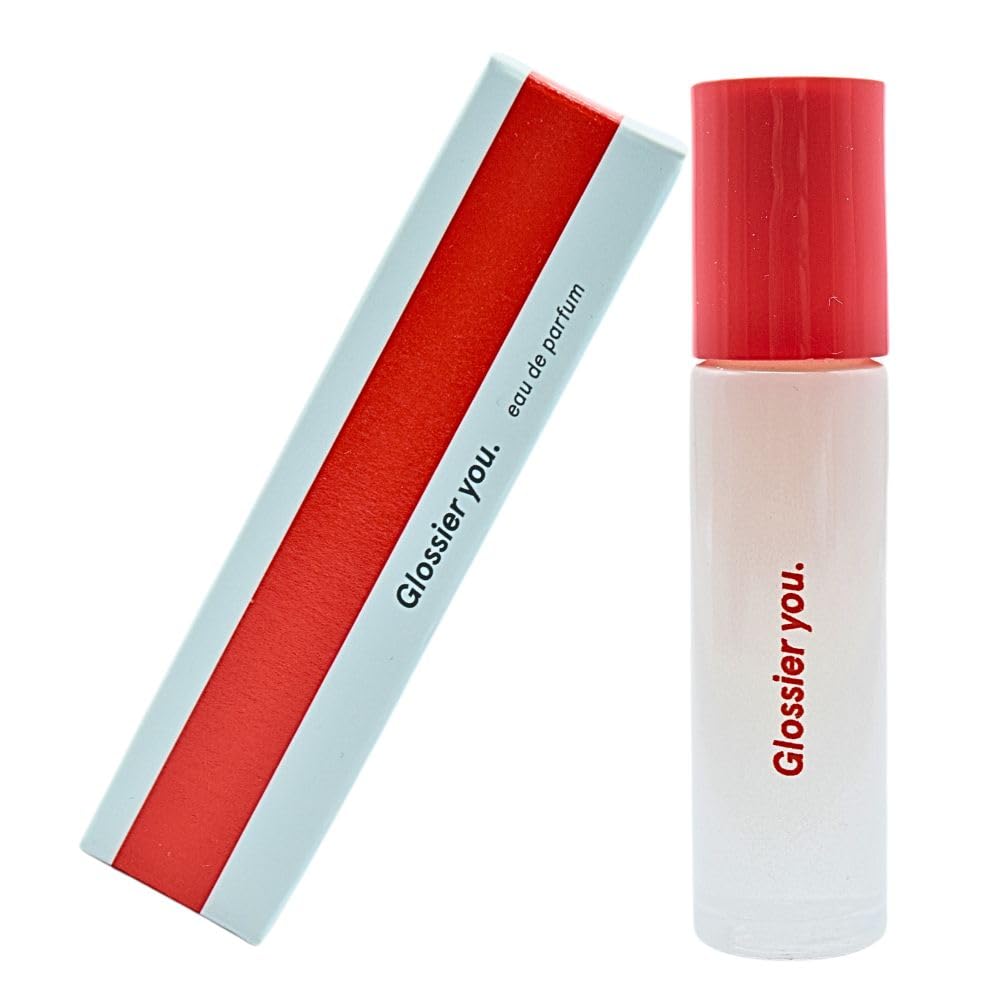 Glossier You rollerball packaging for on-the-go fragrance convenience.