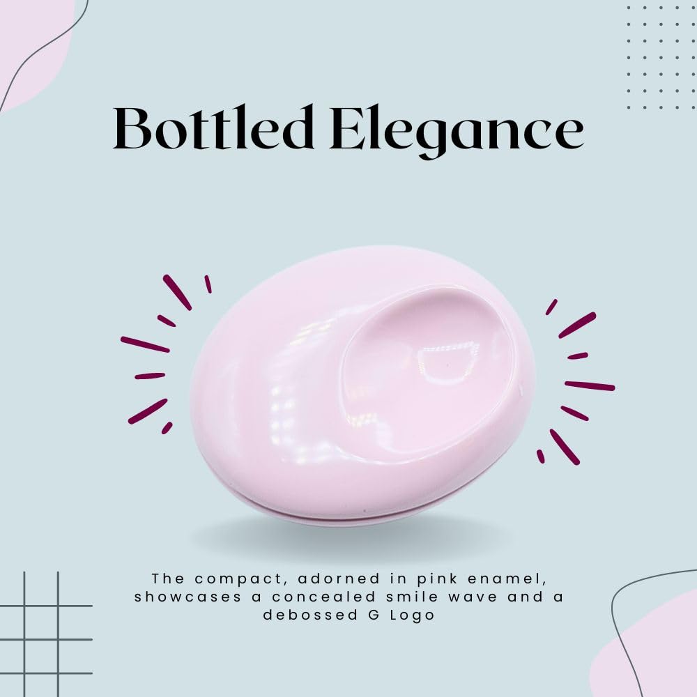 Glossier You Solid pink enamel compact shown as refillable design