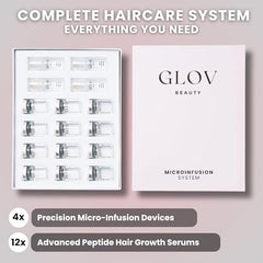 Glov Beauty gold derma stamp head close-up emphasizing precision for scalp treatment