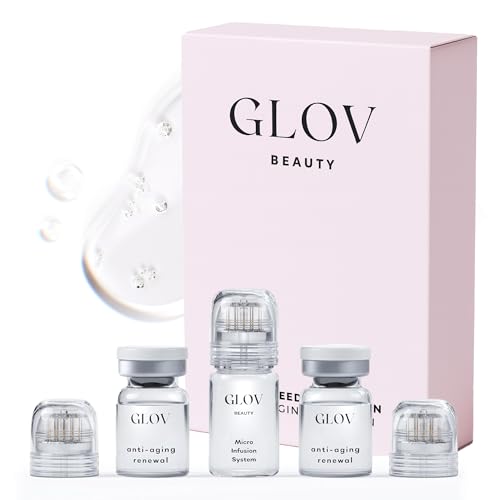 Glov Beauty micro infusion stamp on face and lips for radiant glow