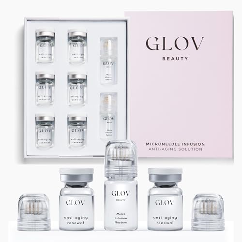 Glov Beauty micro-infusion stamp on face and lips for a dewy glow