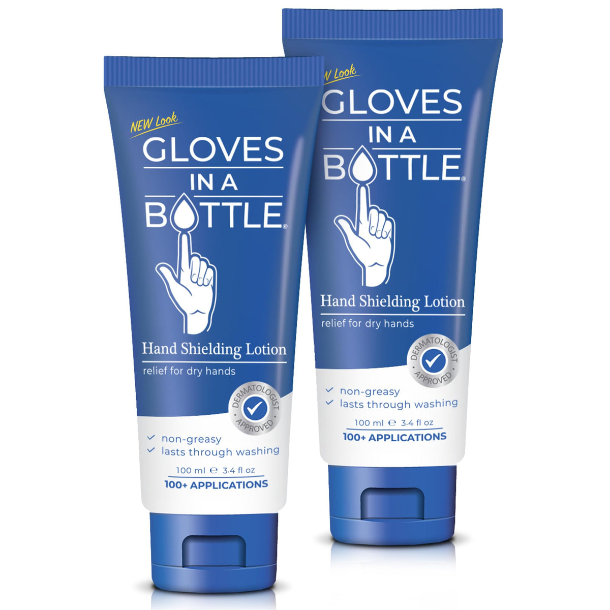 Gloves In A Bottle Shielding Lotion bottle close-up highlighting long-lasting protection for sensitive skin.