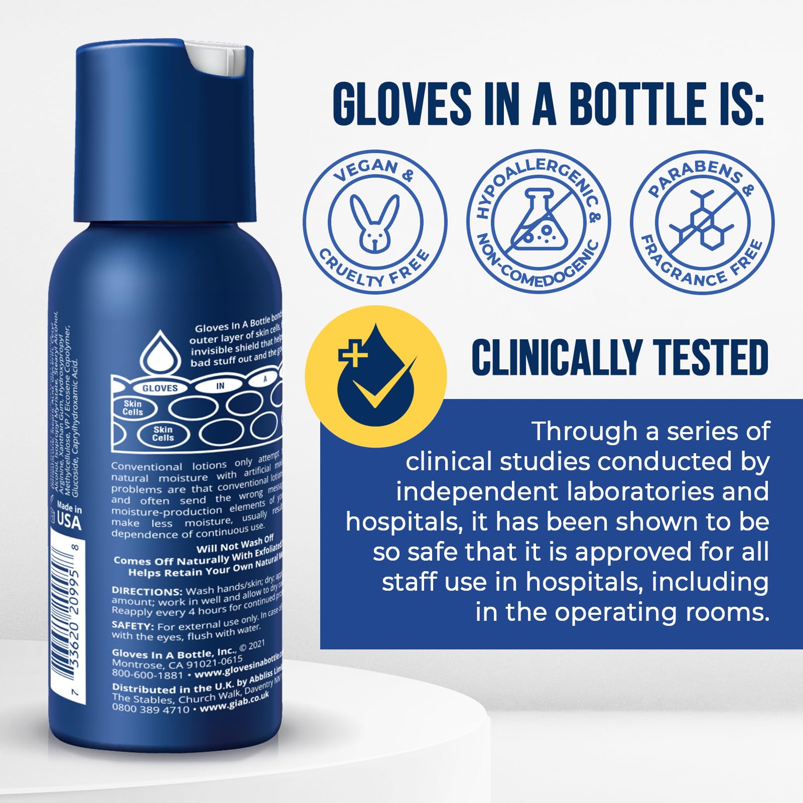 Gloves in a Bottle Shielding Lotion hands-portrait showing moisturized skin after use