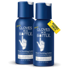 Gloves in a Bottle Shielding Lotion pack-2oz bottle close-up for daily protection against irritants