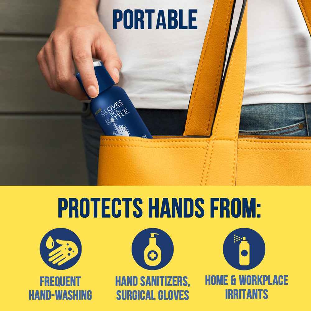 Gloves In A Bottle shielding lotion forms a protective barrier against irritants and frequent handwashing.