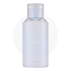 Glow lemon vitamin toner bottle highlights hydrating, lightweight feel for refreshed skin.