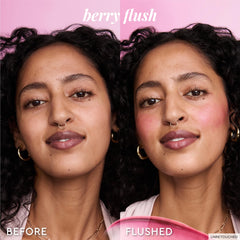 Glow Recipe Berry Flush lip use demonstrates coordinated lip tint