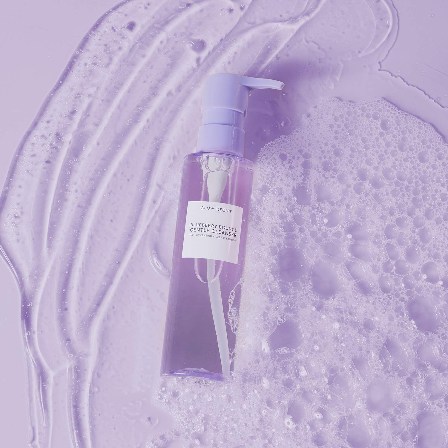 Glow Recipe Blueberry Bounce travel-size bottle ready for on-the-go cleansing