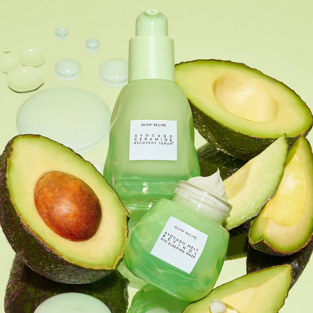 Glow Recipe Ceramides Rice Milk ingredients highlight five skin-identical ceramides and moisturizing avocado