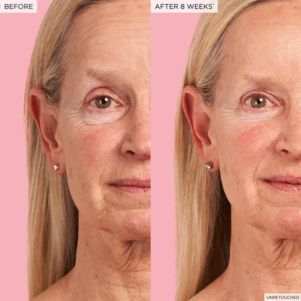 Glow Recipe copper-peptide-label close-up emphasizes collagen-supporting action in a lightweight serum.