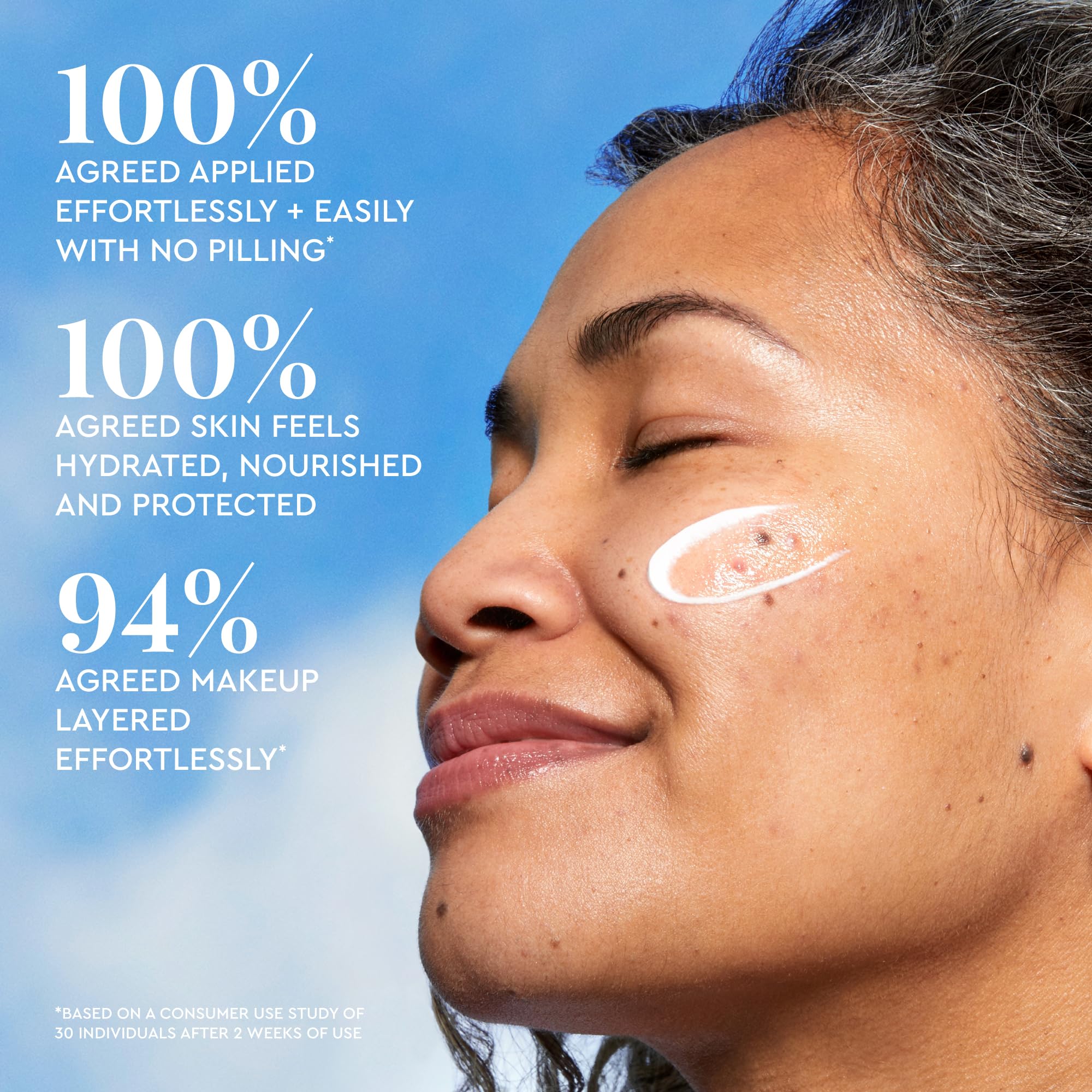 Glow Recipe Dew Shield being applied to cheek demonstrates dewy, portable skincare.