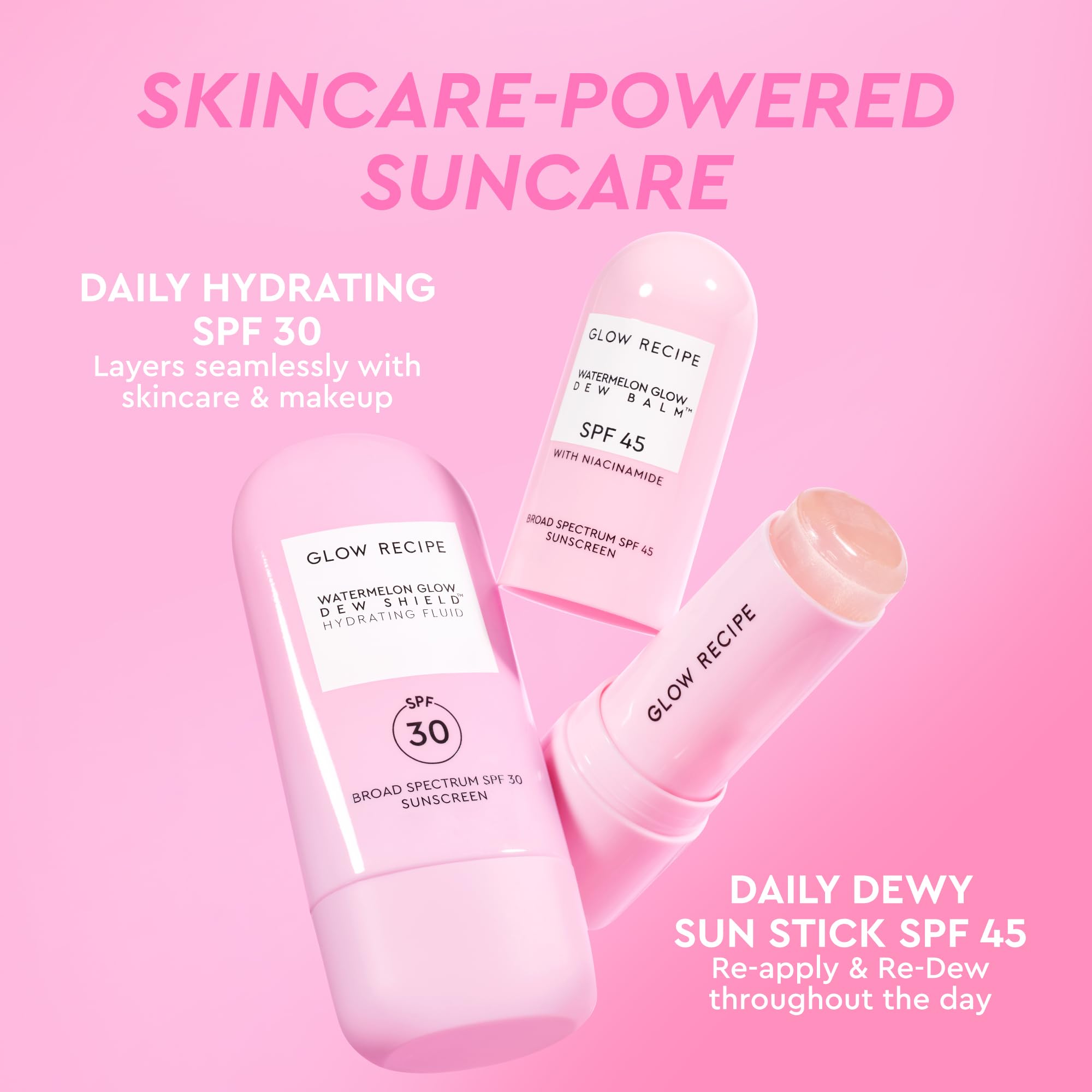 Glow Recipe Dew Shield hydration boost for skin during daily routine.