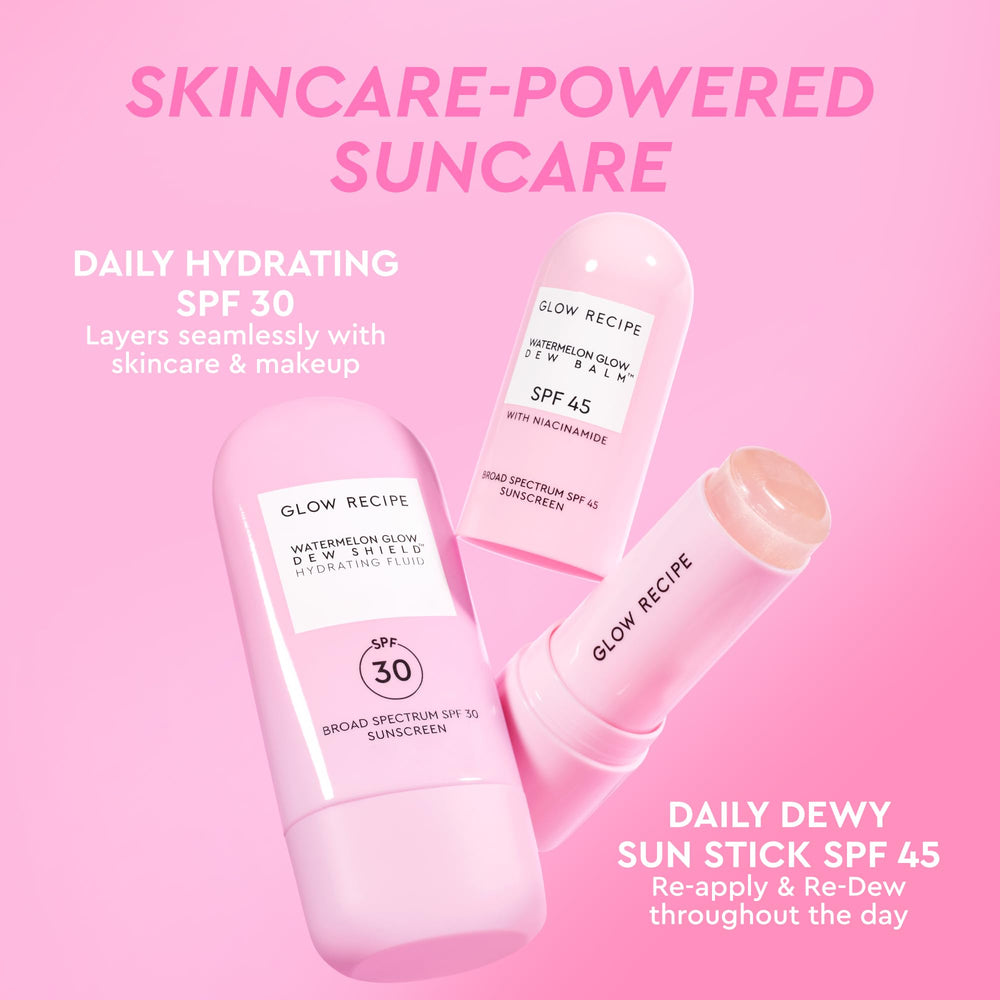 Glow Recipe Dew Shield hydration boost for skin during daily routine.