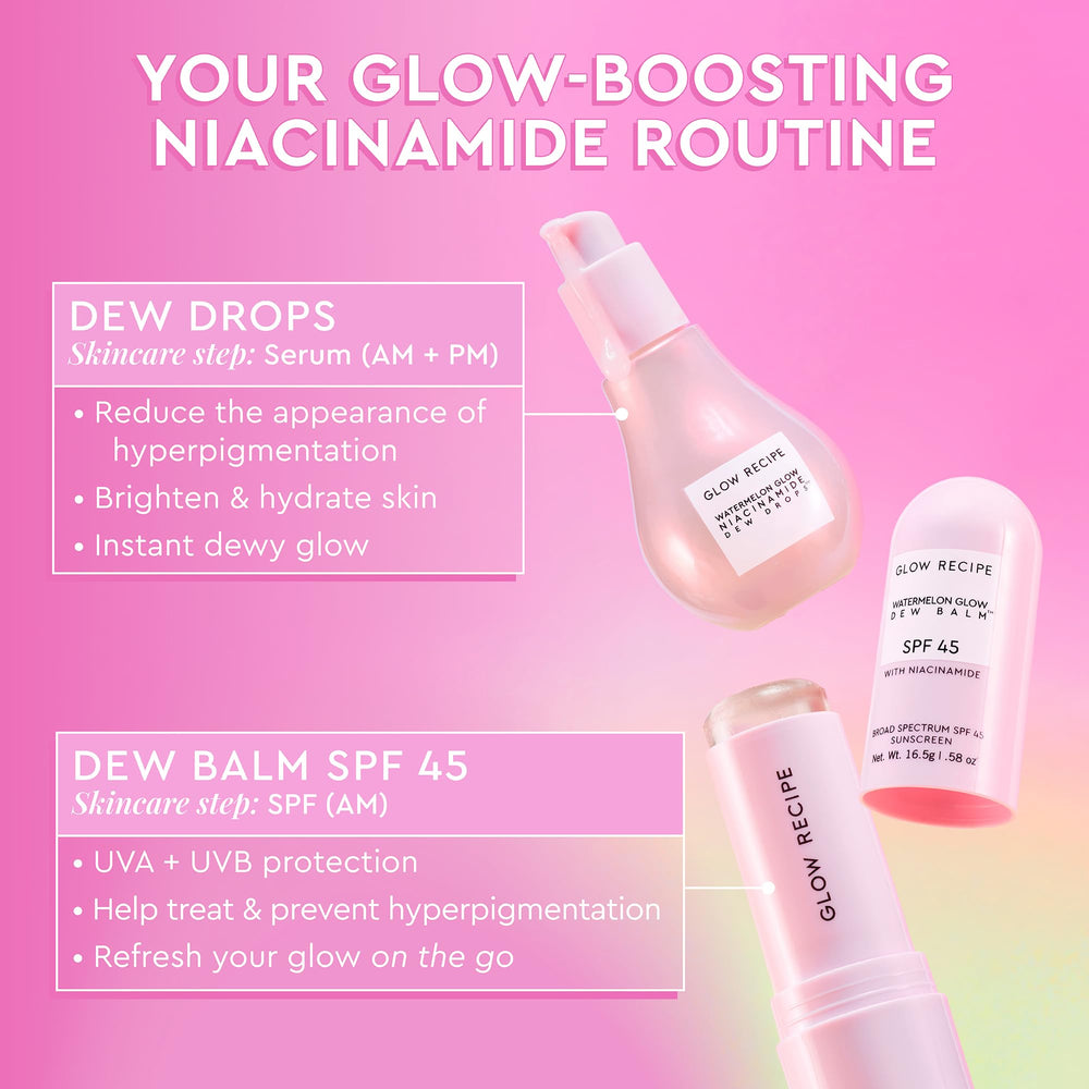 Glow Recipe sunscreen stick with hyaluronic acid provides a hydrating base under SPF.