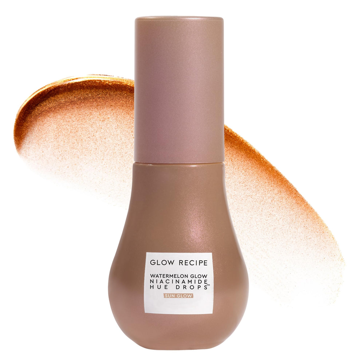 Glow Recipe Hue Drops bottle pour demonstrates warm, buildable glow.