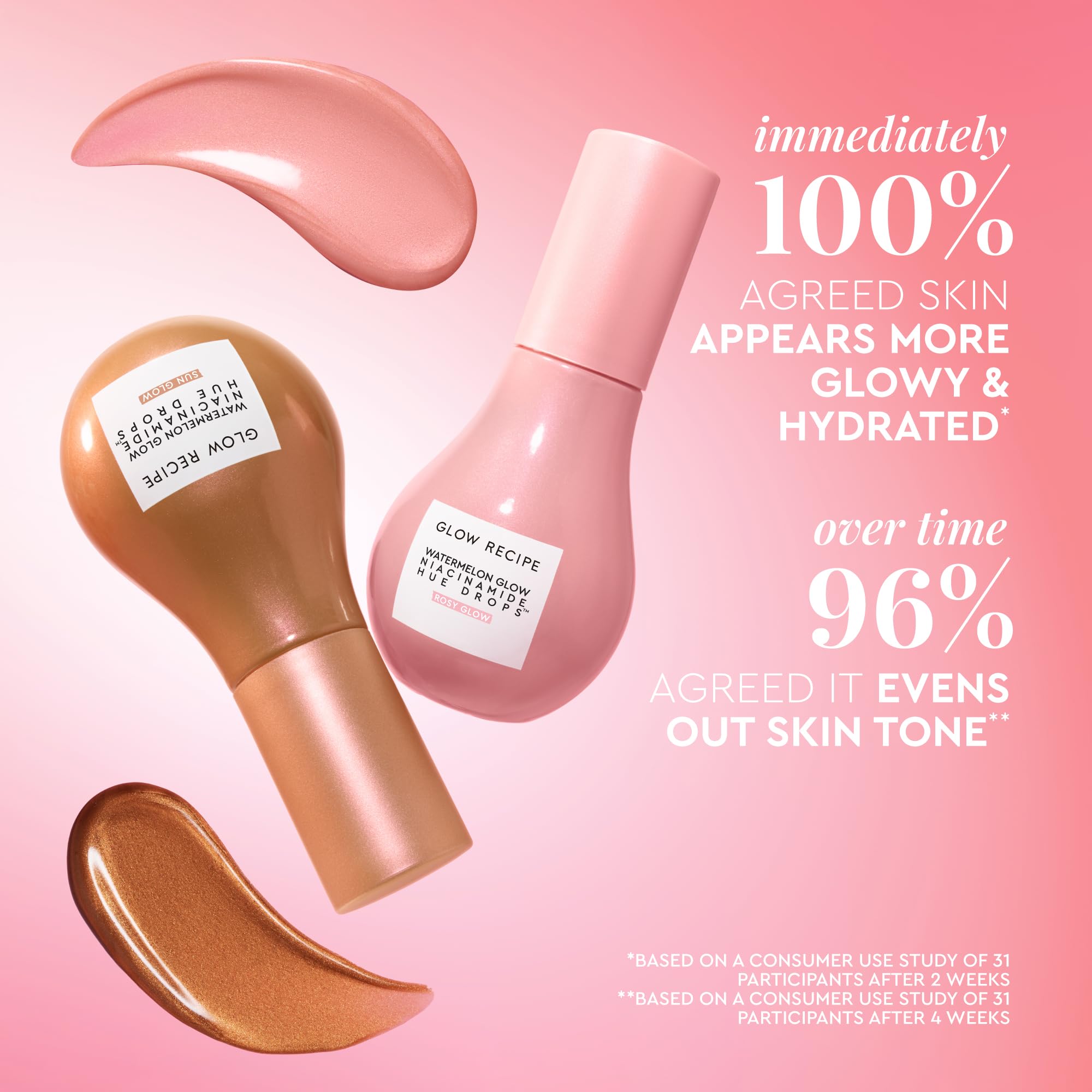 Glow Recipe Hue Drops cheekbone-application demonstrates precise, radiant glow.