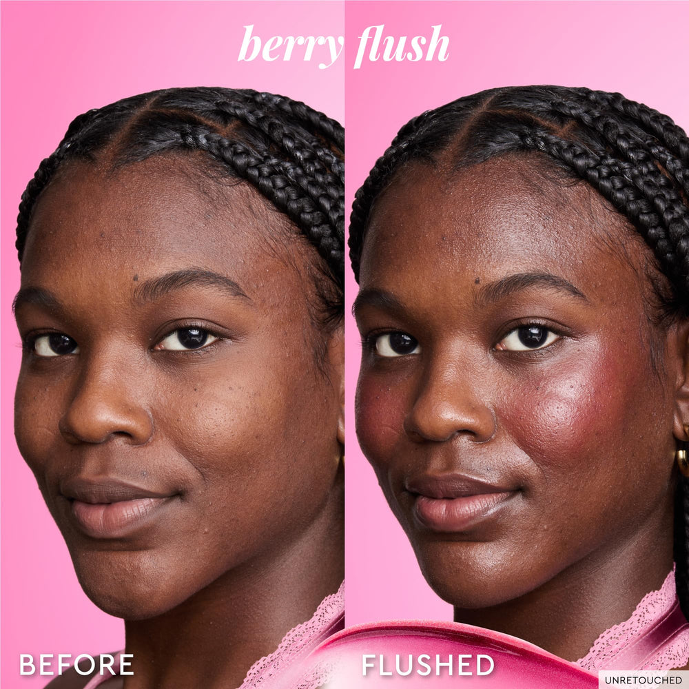 Glow Recipe Hue Drops mixed with Berry Flush for sun-kissed glow