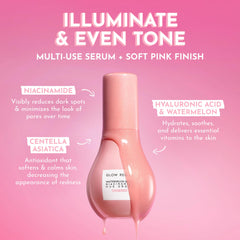 Glow Recipe Hue Drops pump-dispense close-up demonstrates easy, buildable application.