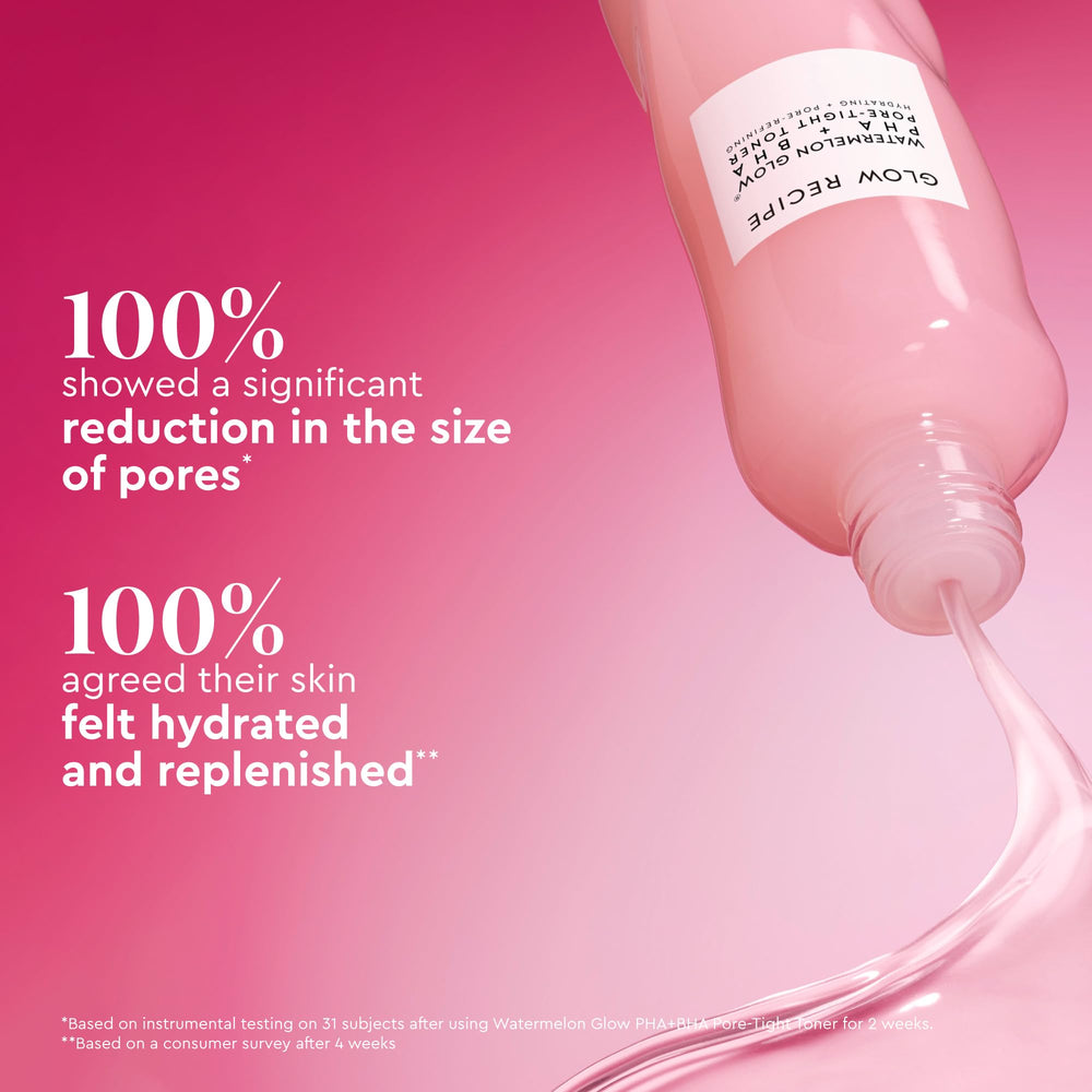 Glow Recipe hyaluronic acid focus suggests deep moisture and smoother skin texture.