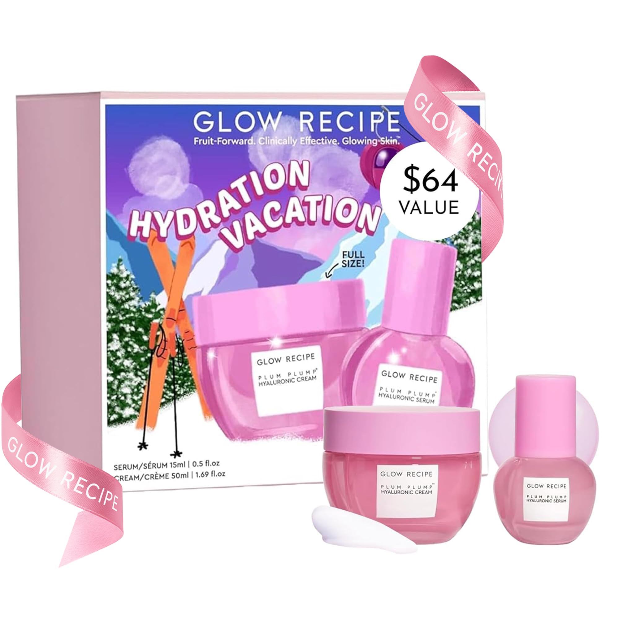 Glow Recipe Hydration Vacation Set packaging highlights gifting-friendly on-the-go hydration.