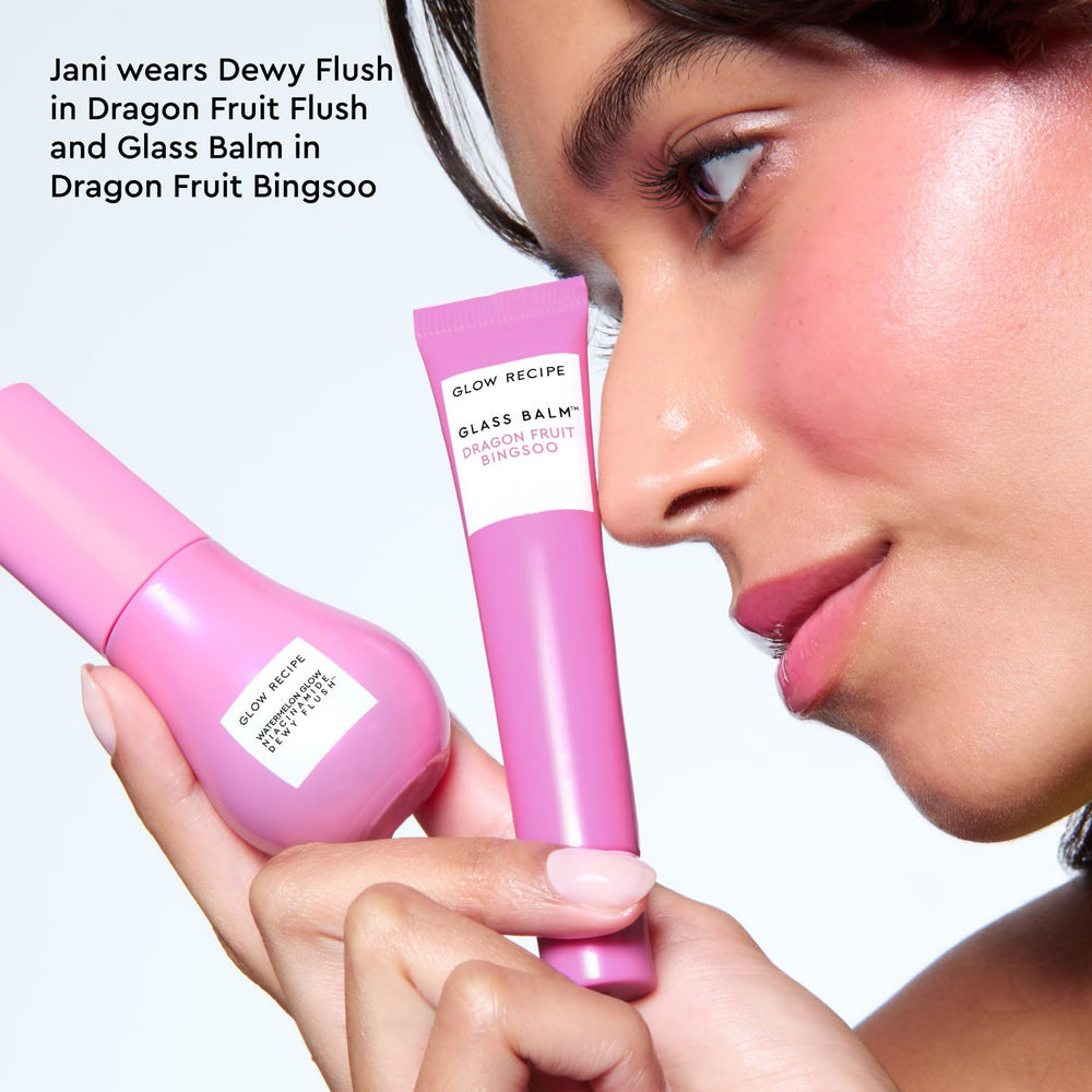 Glow Recipe packaging close-up showcases compact 0.4 oz tube.