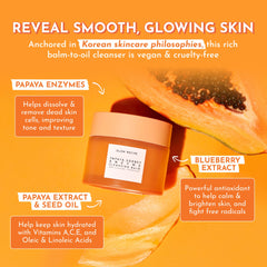 Glow Recipe Papaya Enzyme Cleansing Balm emulsifies with water for refreshed skin
