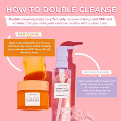 Glow Recipe Papaya Enzyme Cleansing Balm in use for makeup removal and cleansing