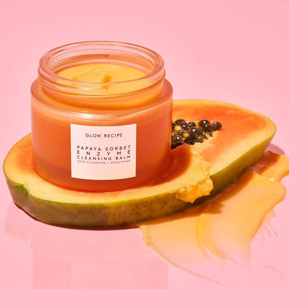 Glow Recipe Papaya Enzyme Cleansing Balm results in softer smoother skin
