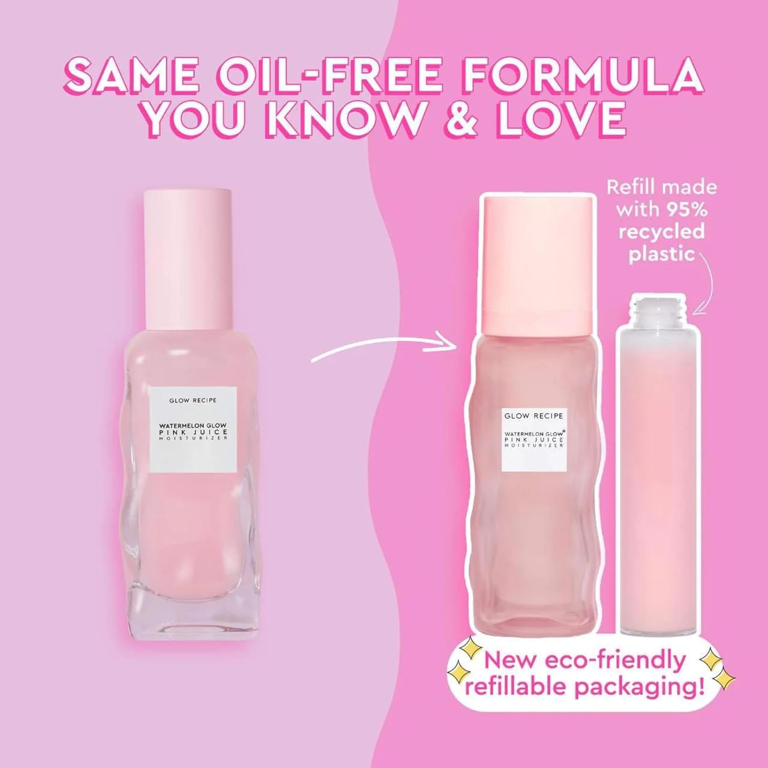 Glow Recipe Pink Juice Water Gel after serum application absorbs quickly