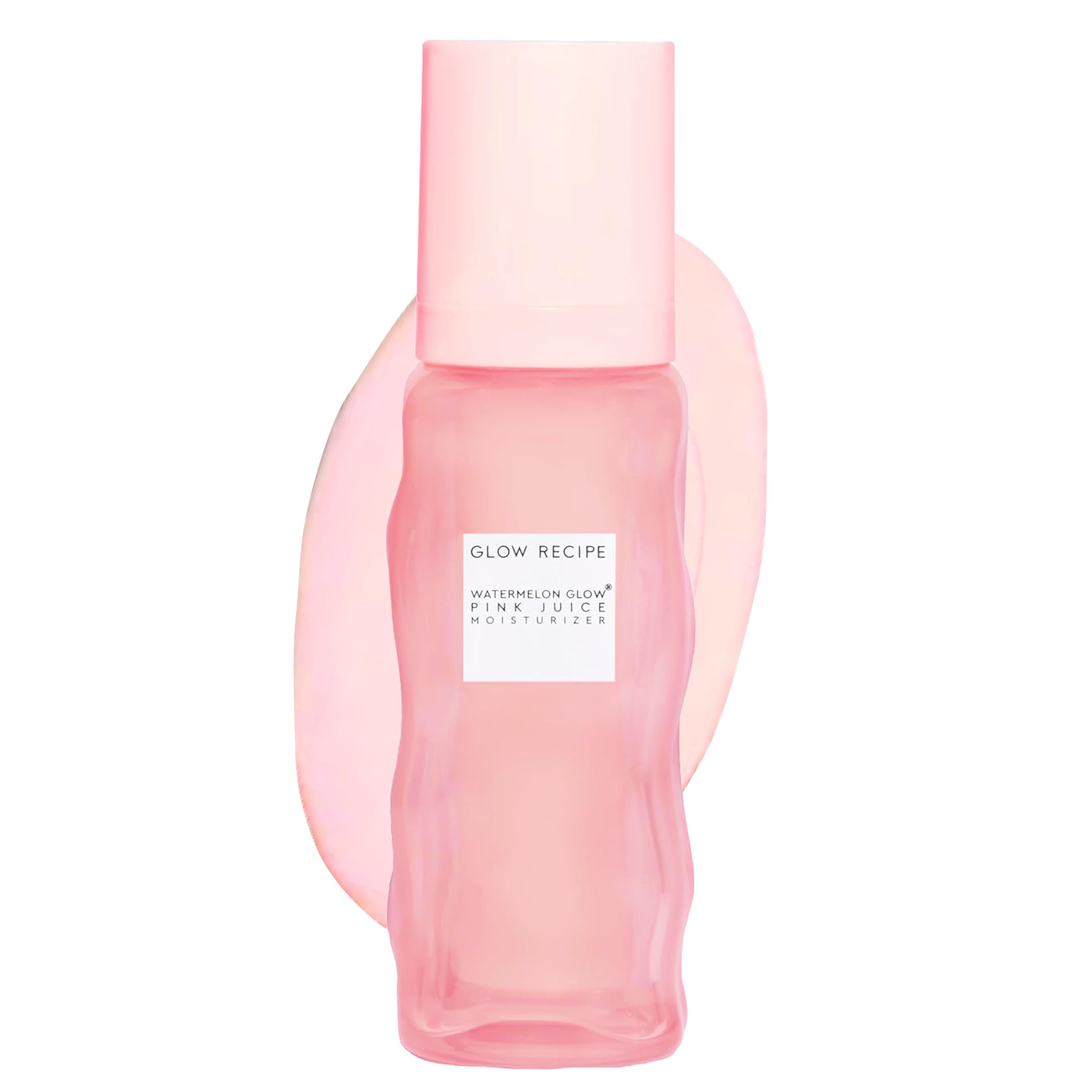 Glow Recipe Pink Juice Water Gel jar shows hydrating watermelon extract for dewy glow.