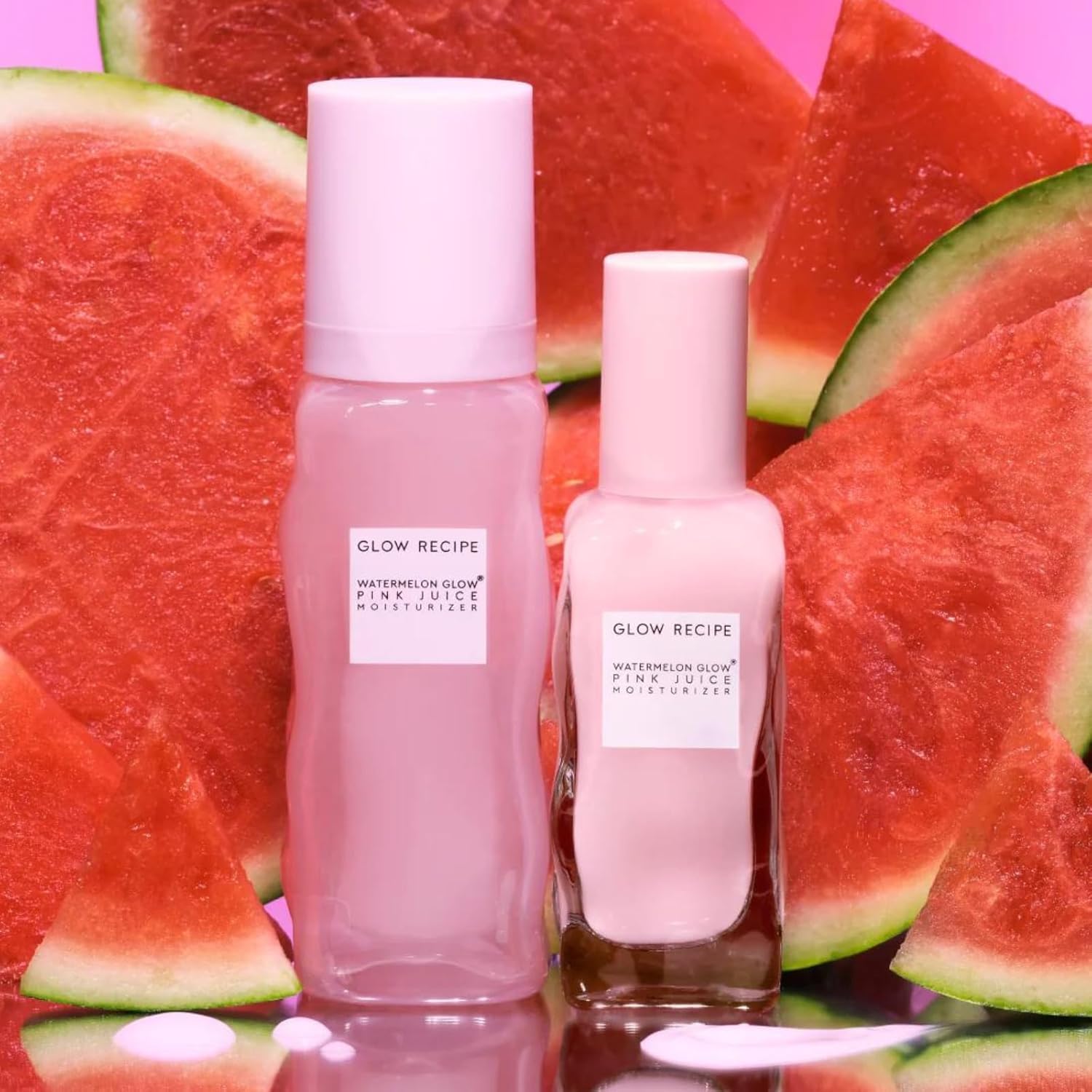 Glow Recipe Pink Juice Water Gel skin glow during morning routine
