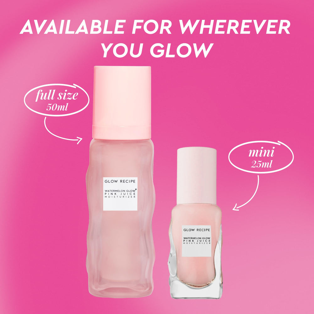 Travel-size packaging of Glow Recipe Pink Juice Water Gel.