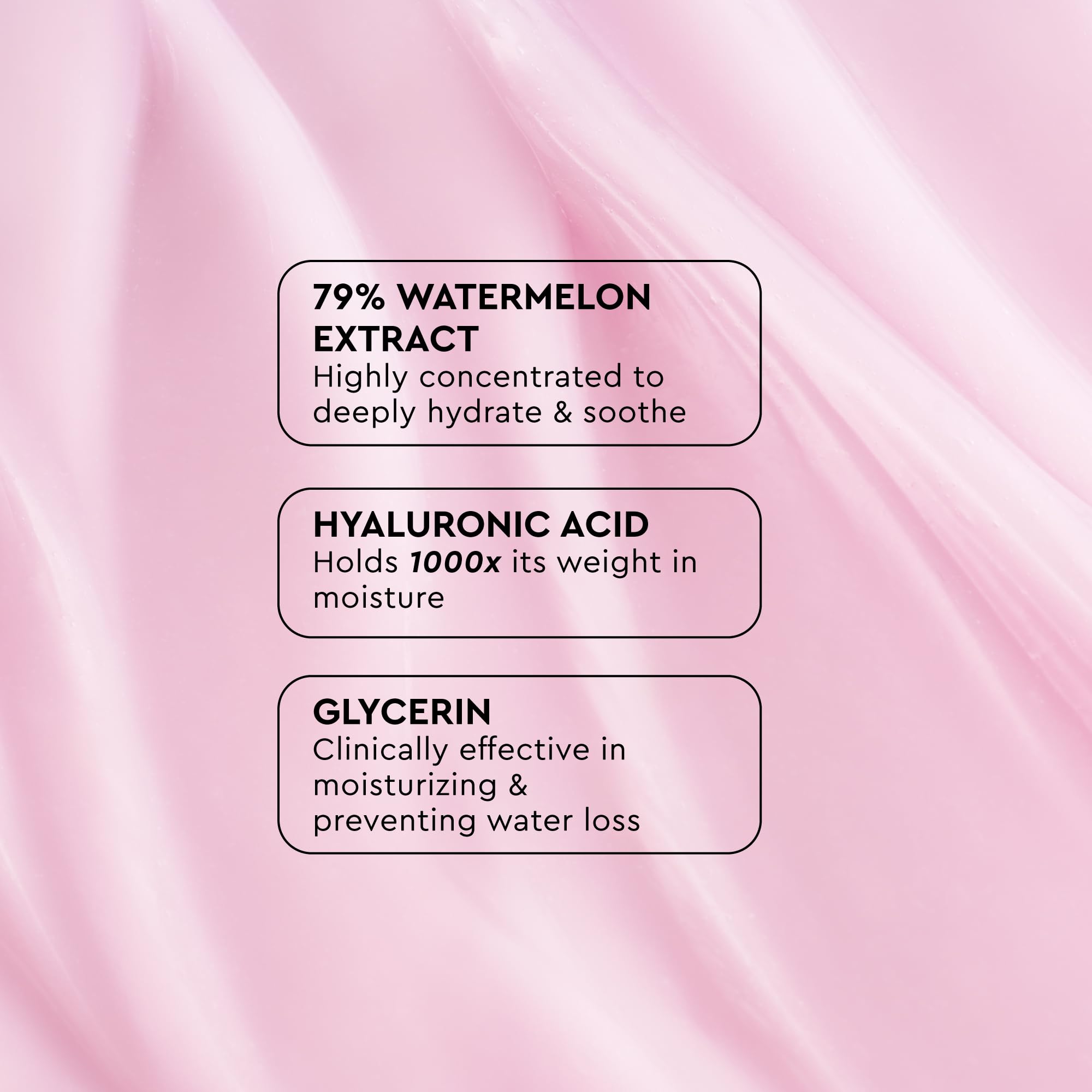 Glow Recipe Pink Juice Water Gel packaging highlights antioxidant blend of jasmine and peony.