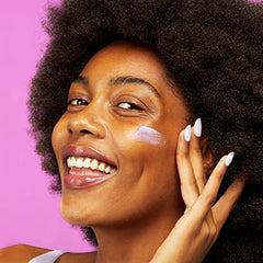 Glow Recipe Plum Plump dime-sized application demonstrating targeted skincare routine