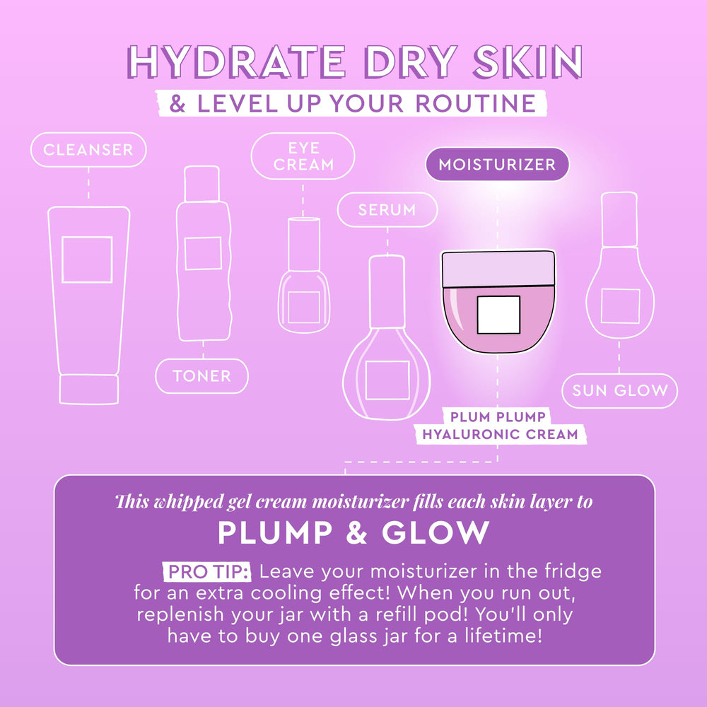 Glow Recipe Plum Plump fridge-cooling tip adds refreshing sensation.