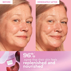 Glow Recipe Plum Plump Hyaluronic Cream tub captures the cushiony texture for lasting moisture.