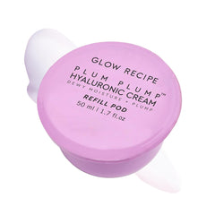 Glow Recipe Plum Plump refill bottle shows premium gel-cream moisturizer for hydrated skin