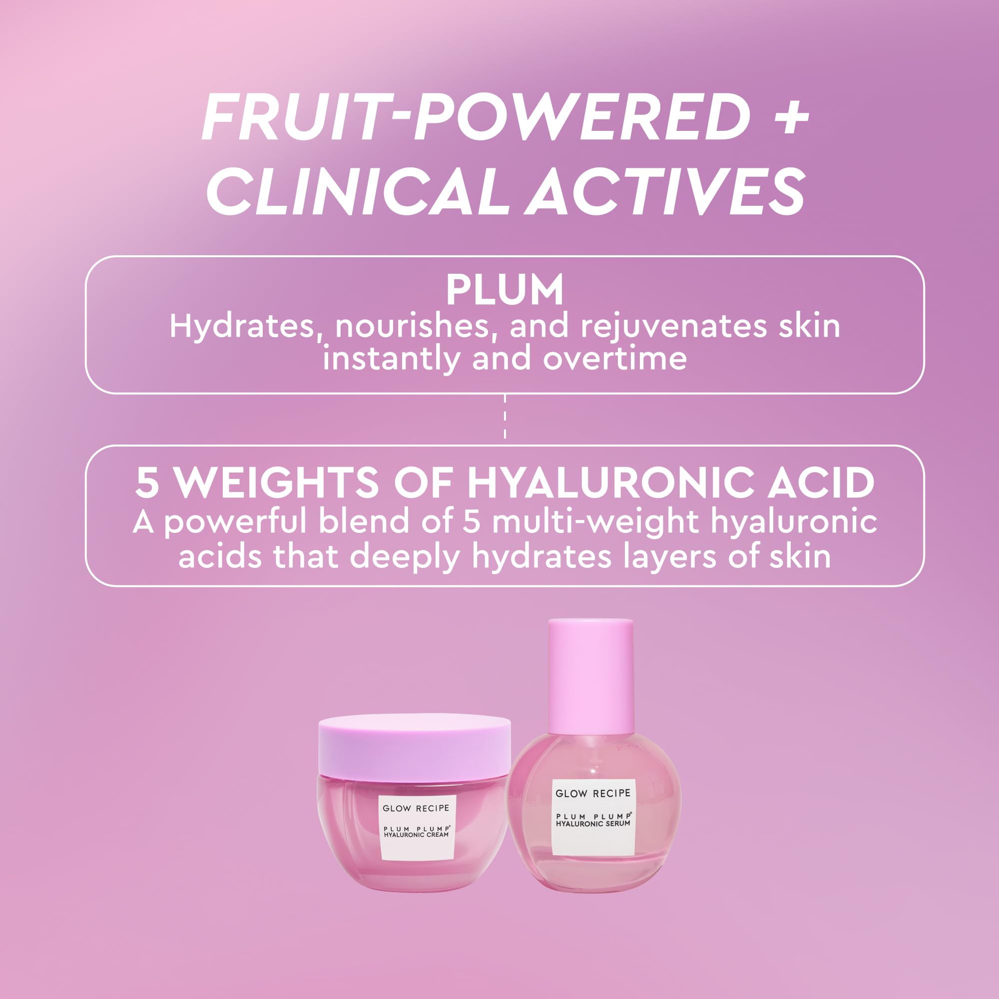Glow Recipe Plum Plump Hyaluronic Serum pump dispenses lightweight serum for quick daily hydration.