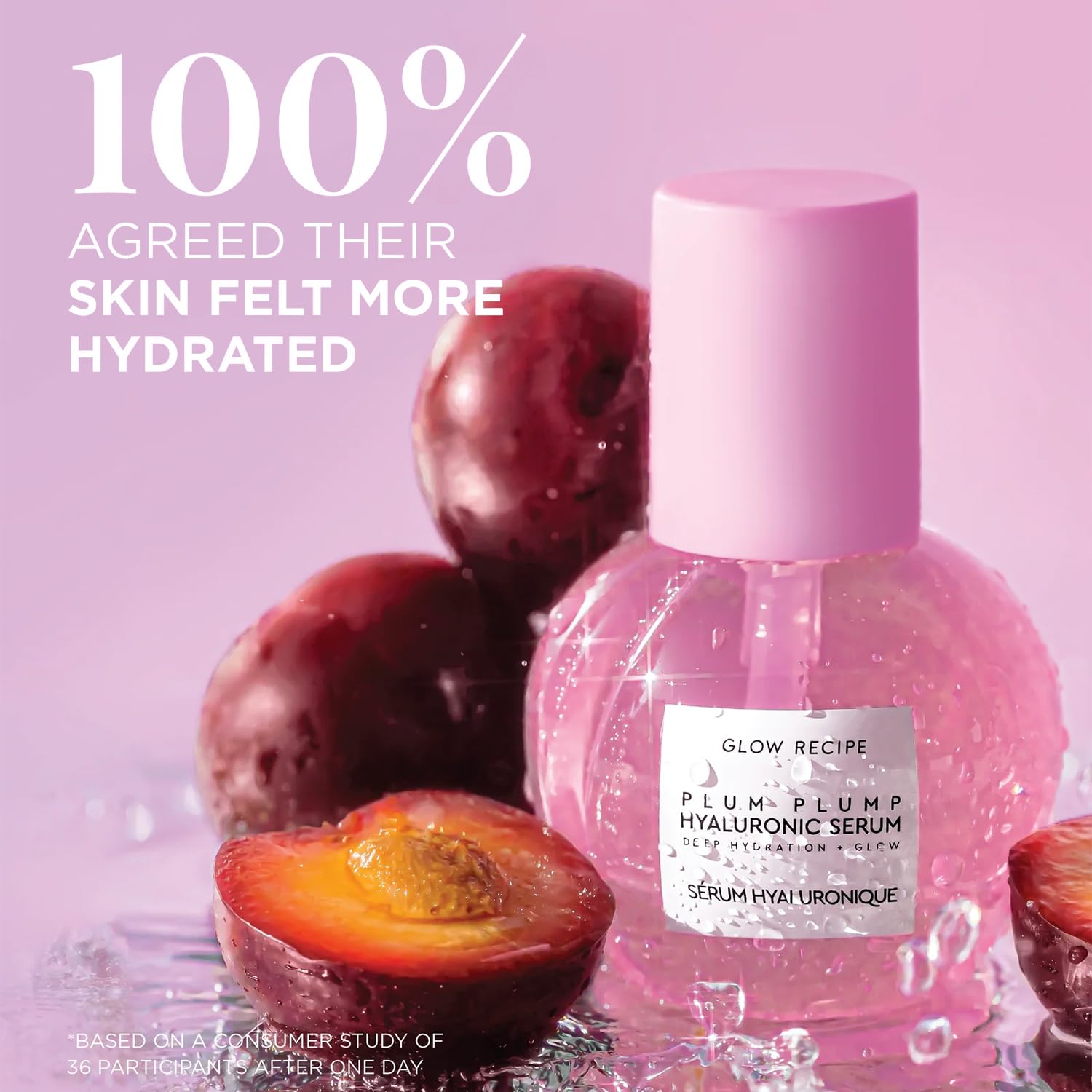 Glow Recipe plum-plumping-serum pump-action for easy, precise application.