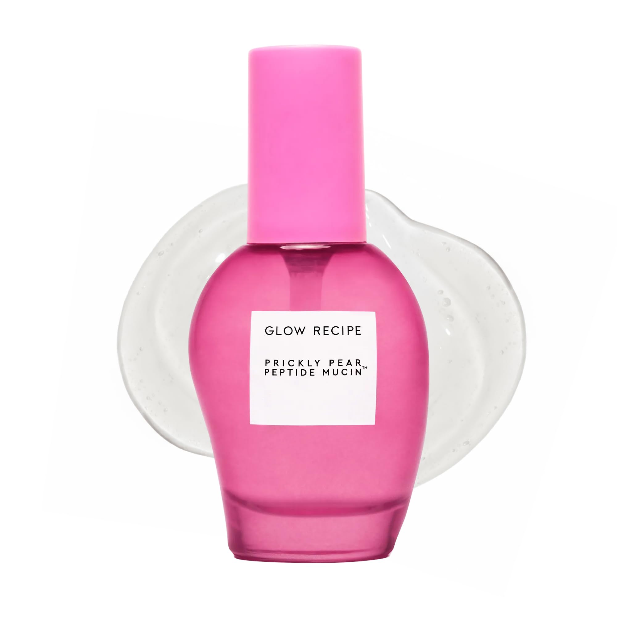 Glow Recipe prickly pear peptide mucin bottle closeup for hydration routine