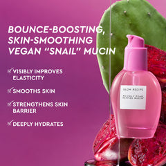 Glow Recipe prickly pear peptide mucin serum texture swirl showing lightweight hydration