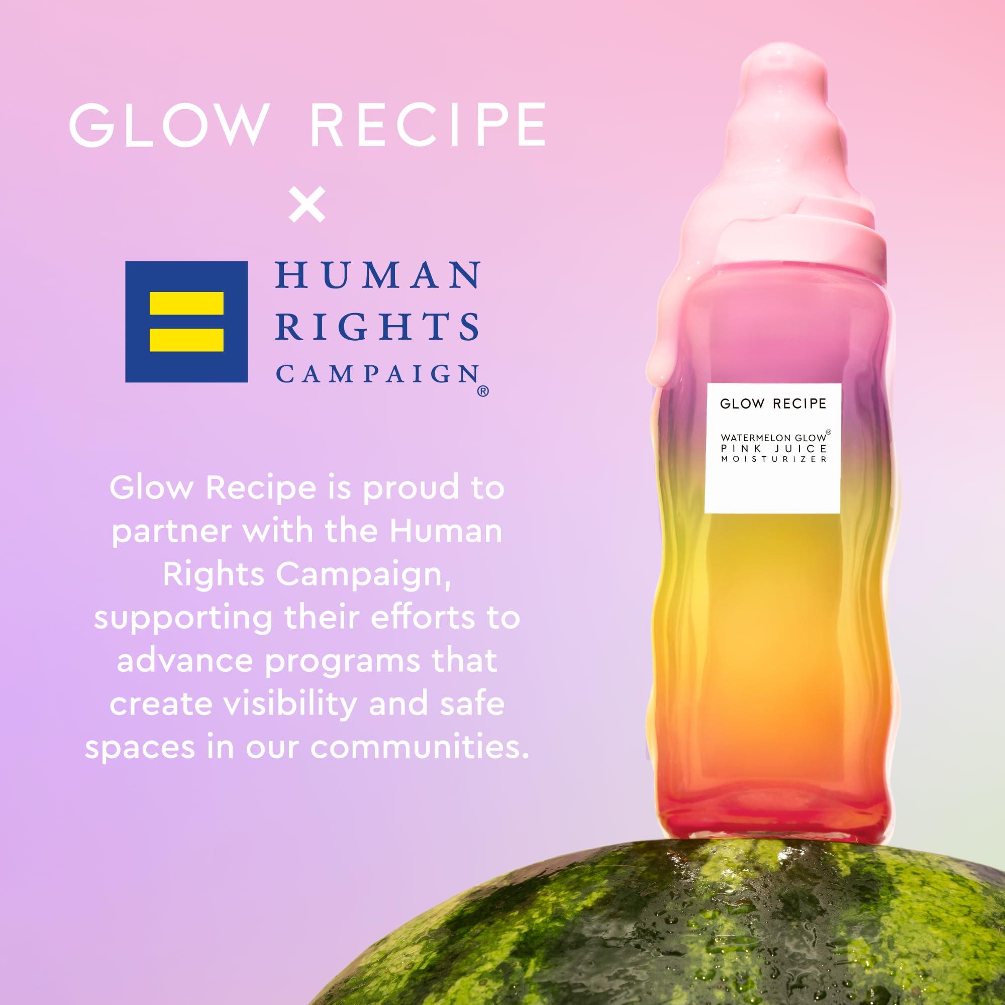 Glow Recipe Pride Pink Juice being dispensed to hydrate skin instantly.