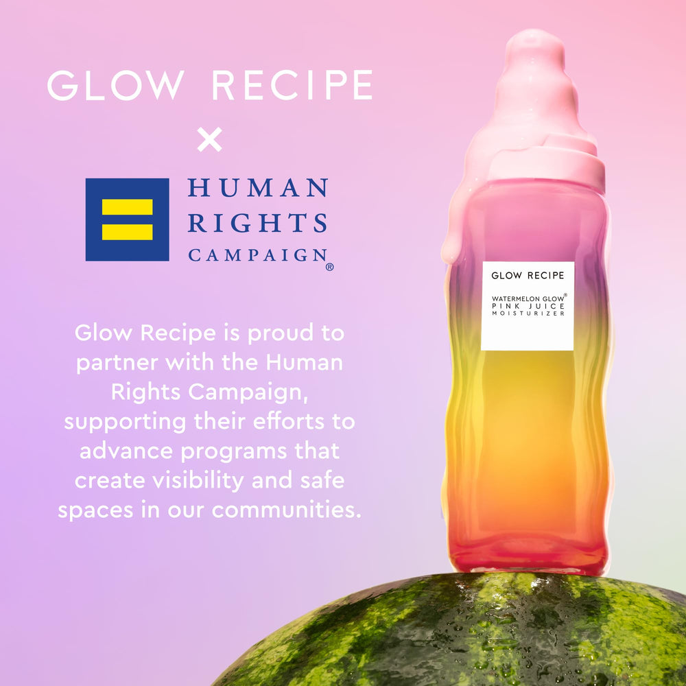Glow Recipe Pride Pink Juice being dispensed to hydrate skin instantly.
